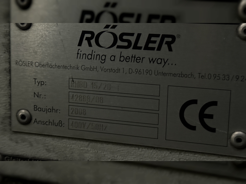 RÖSLER RHBD 15/20-T Askılı Tip Kumlama Makinası
